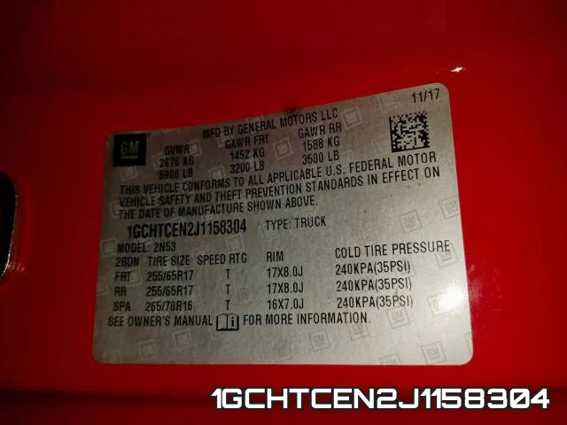 1GCHTCEN2J1158304 фото 2