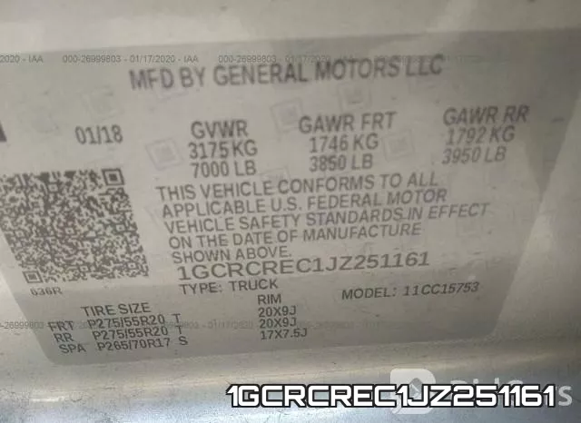 1GCRCREC1JZ251161 фото 10