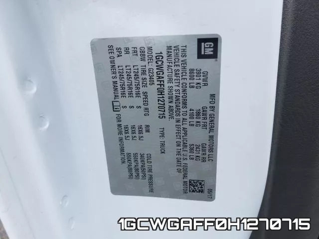 1GCWGAFF0H1270715 фото 2