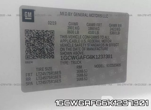 1GCWGAFG6K1237301 фото 10