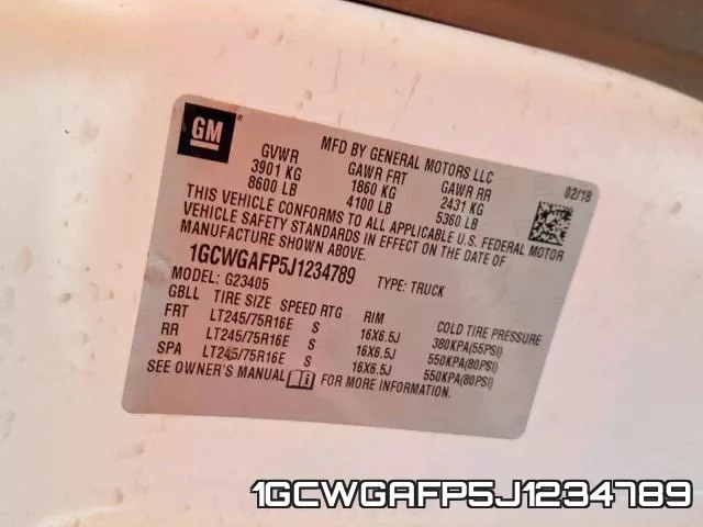 1GCWGAFP5J1234789 фото 2