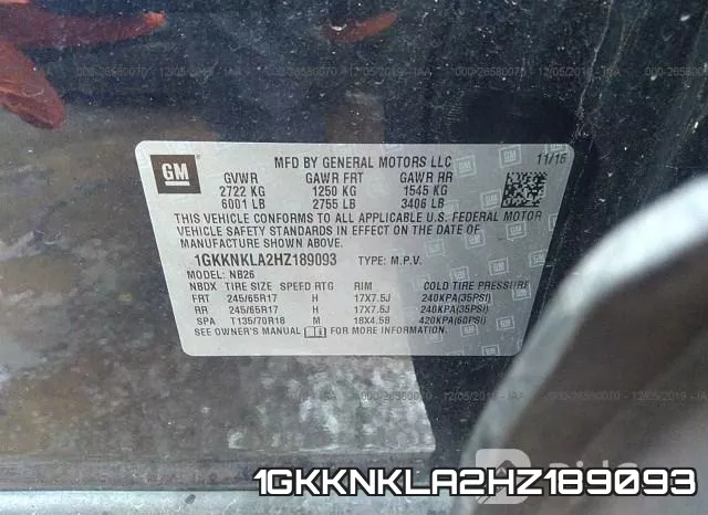 1GKKNKLA2HZ189093 фото 10