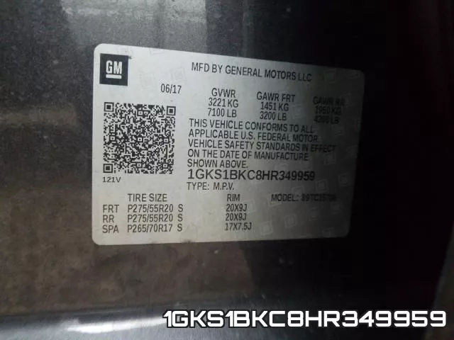 1GKS1BKC8HR349959 фото 2
