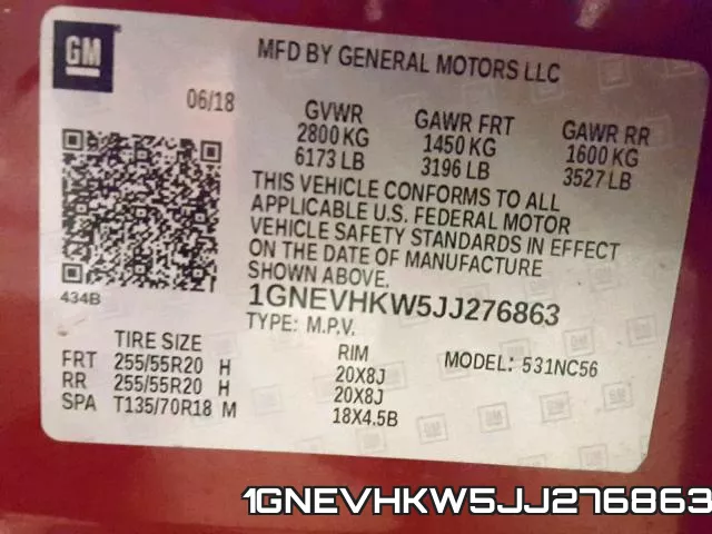 1GNEVHKW5JJ276863 фото 2