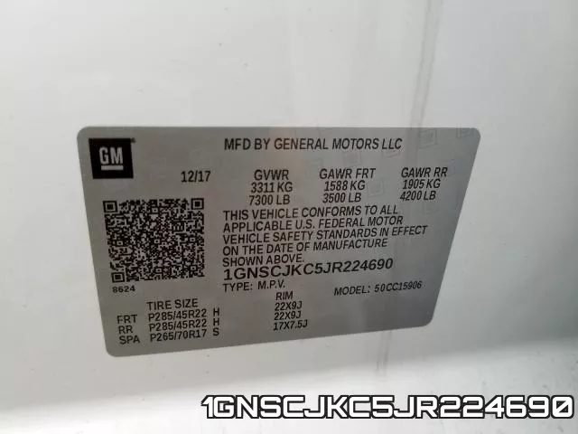 1GNSCJKC5JR224690 фото 2