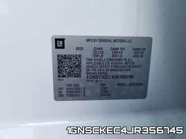 1GNSCKEC4JR356745 фото 2