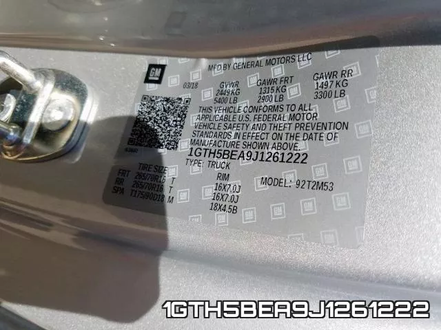 1GTH5BEA9J1261222 фото 2