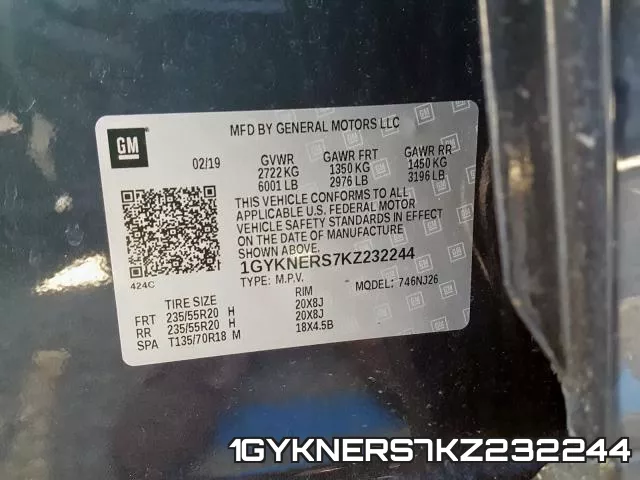1GYKNERS7KZ232244 фото 2