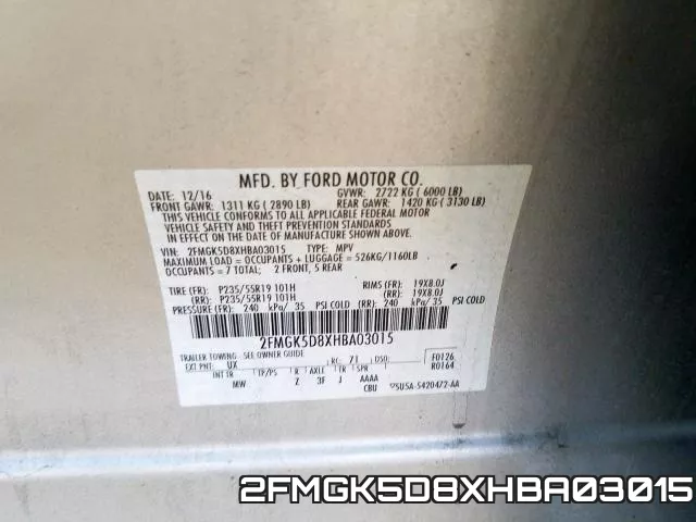 2FMGK5D8XHBA03015 фото 2
