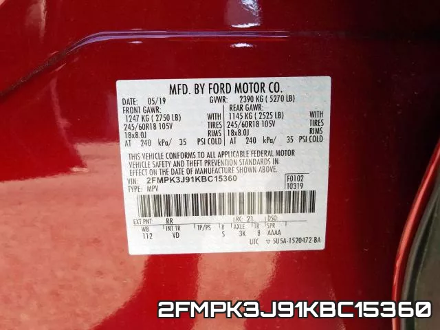 2FMPK3J91KBC15360 фото 2