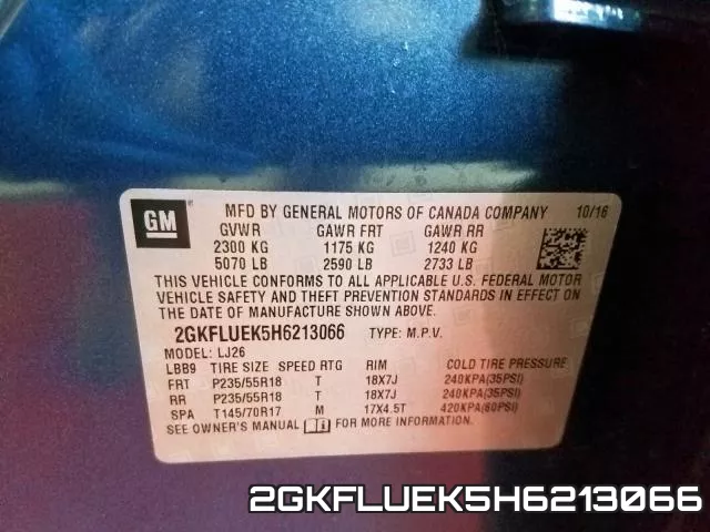2GKFLUEK5H6213066 фото 2