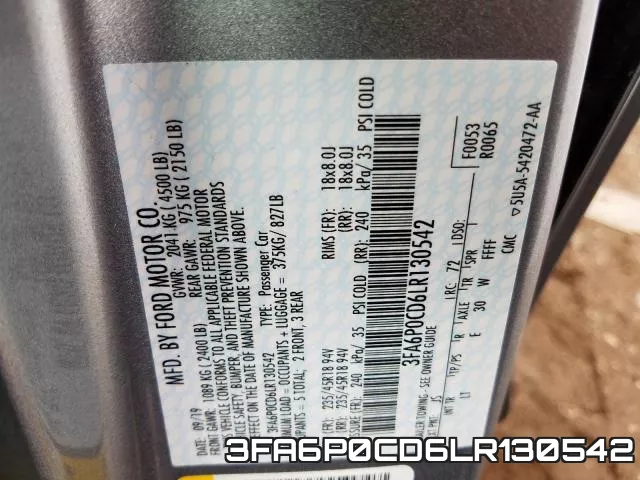 3FA6P0CD6LR130542 фото 2