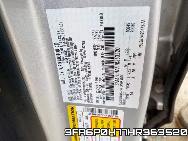 3FA6P0H77HR363520 фото 2
