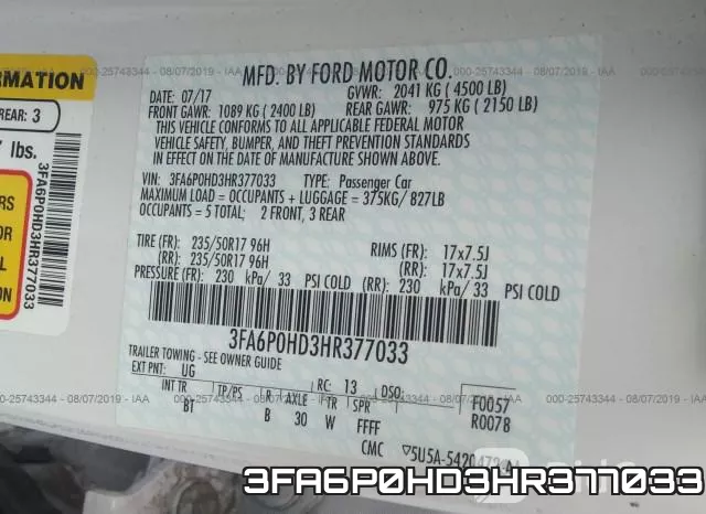 3FA6P0HD3HR377033 фото 10