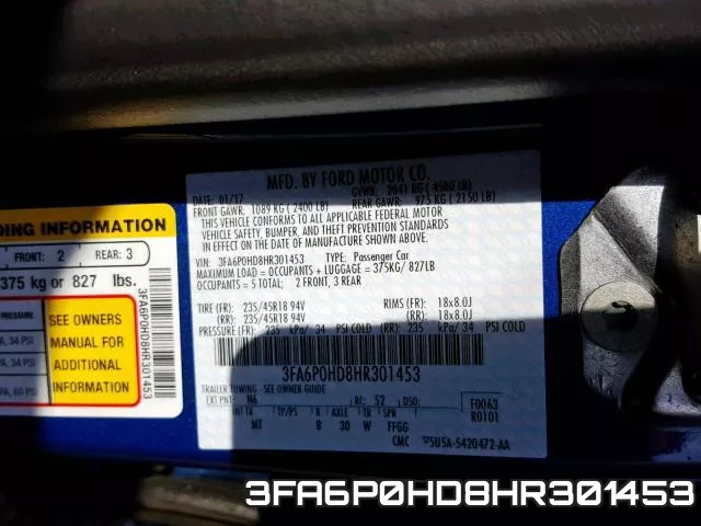 3FA6P0HD8HR301453 фото 2