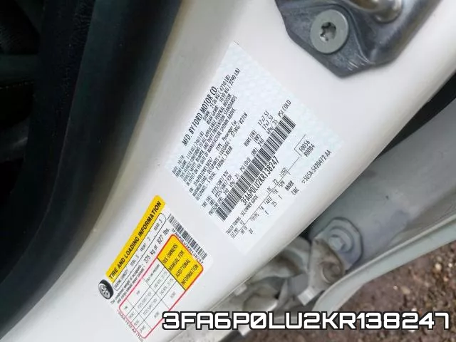 3FA6P0LU2KR138247 фото 2