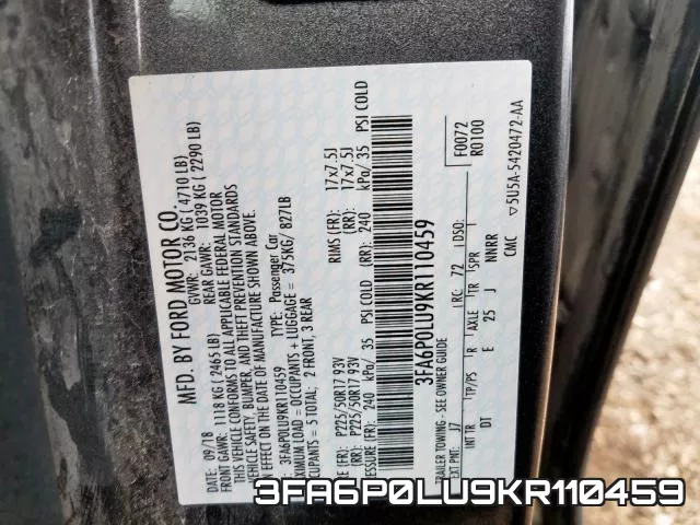 3FA6P0LU9KR110459 фото 2