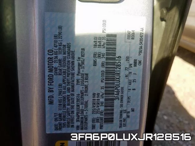 3FA6P0LUXJR128516 фото 2