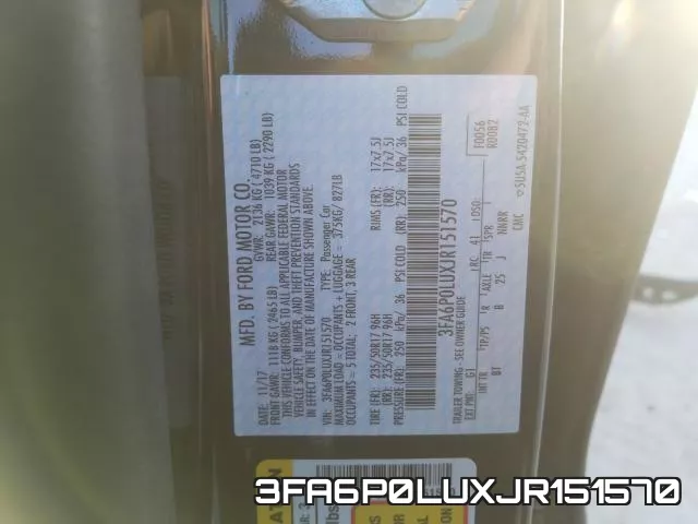 3FA6P0LUXJR151570 фото 2