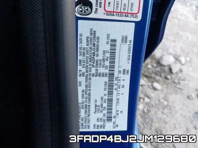 3FADP4BJ2JM129680 фото 2