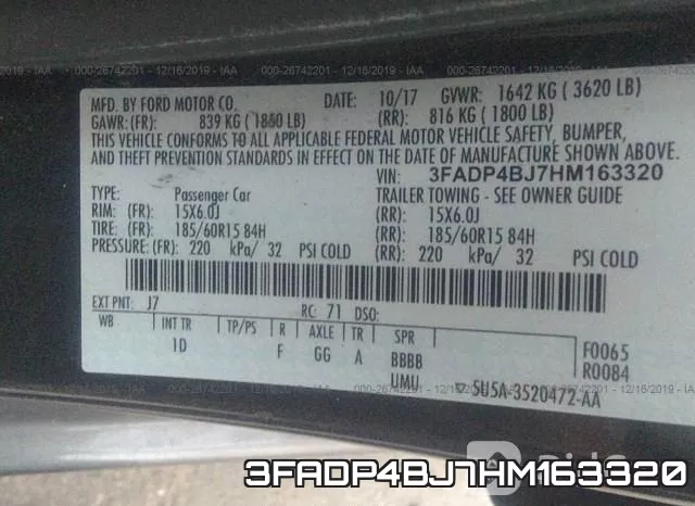 3FADP4BJ7HM163320 фото 10