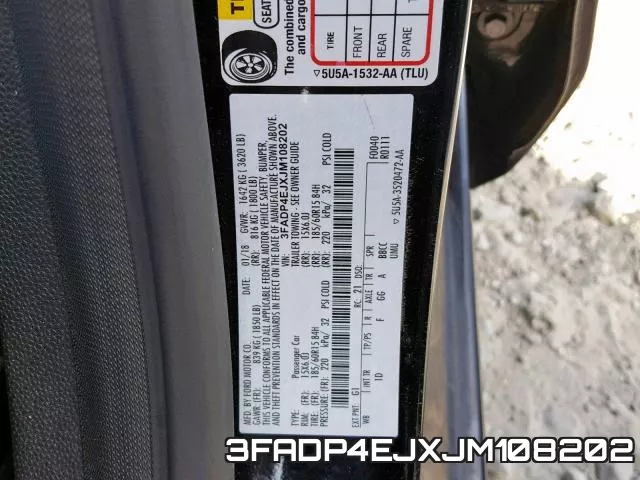 3FADP4EJXJM108202 фото 2