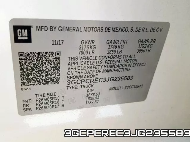 3GCPCREC3JG235583 фото 2