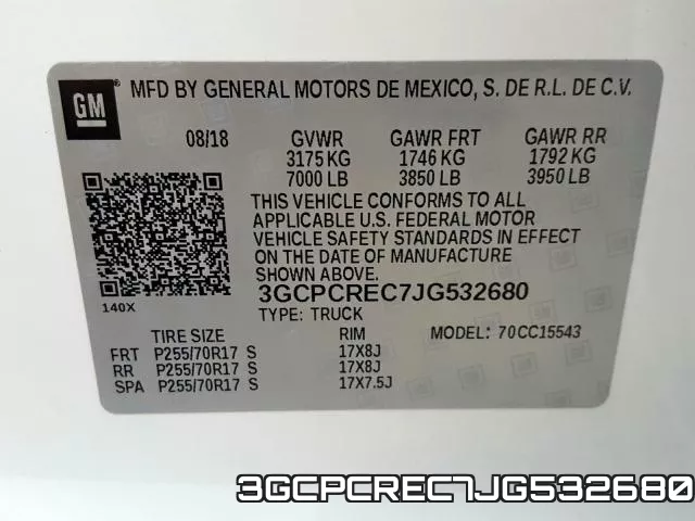 3GCPCREC7JG532680 фото 2