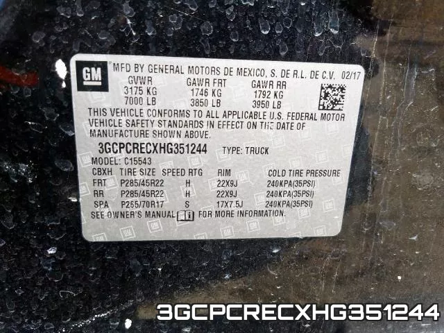 3GCPCRECXHG351244 фото 2