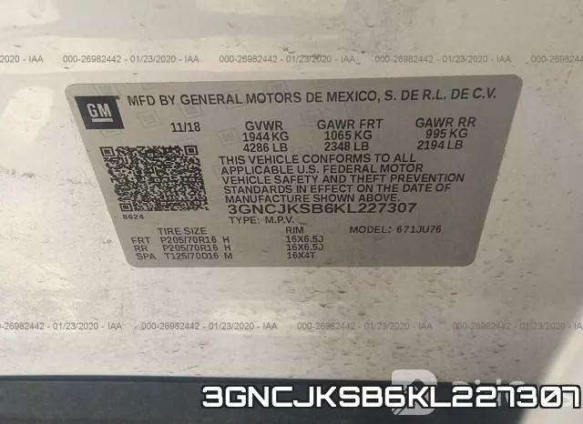 3GNCJKSB6KL227307 фото 10