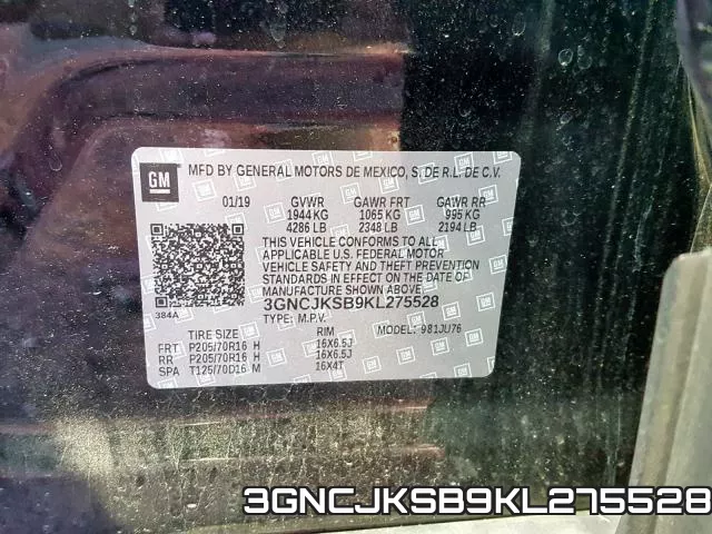 3GNCJKSB9KL275528 фото 2