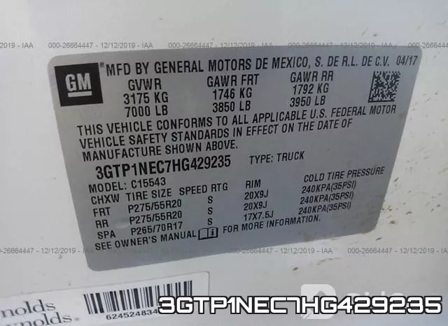 3GTP1NEC7HG429235 фото 10