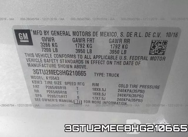 3GTU2MEC8HG210665 фото 10