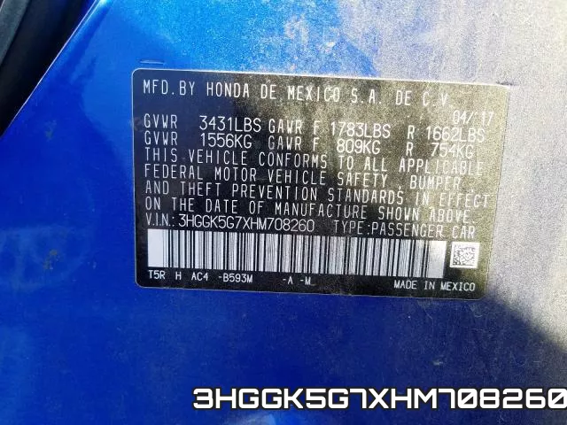 3HGGK5G7XHM708260 фото 2