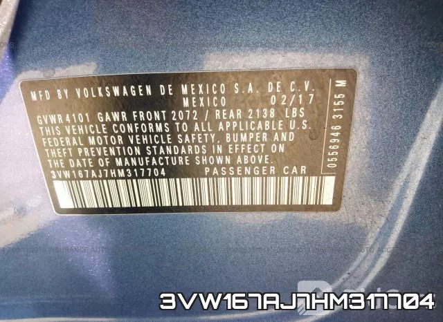 3VW167AJ7HM317704 фото 10
