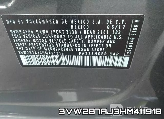 3VW2B7AJ3HM411918 фото 10