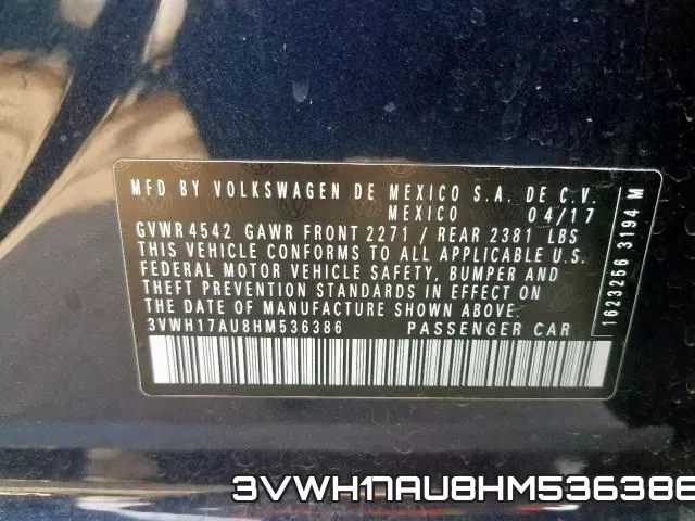 3VWH17AU8HM536386 фото 2