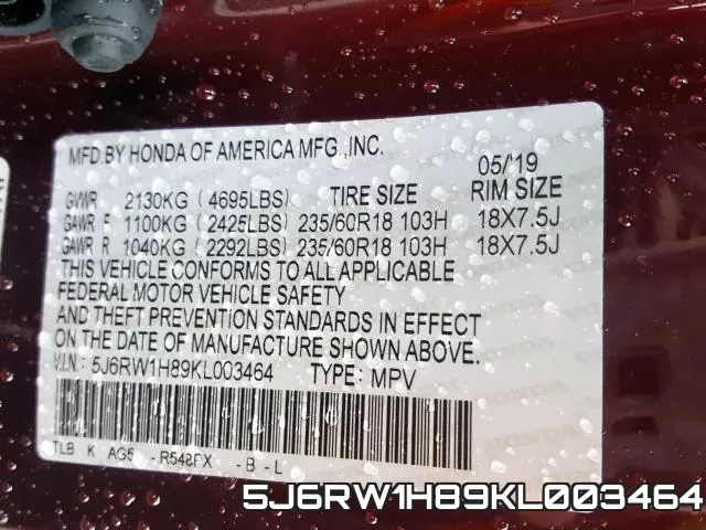 5J6RW1H89KL003464 фото 2