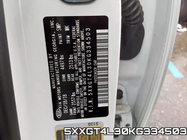 5XXGT4L30KG334503 фото 2