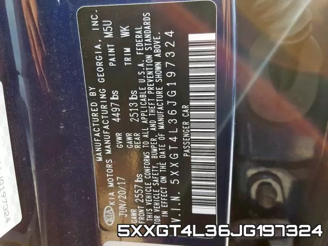 5XXGT4L36JG197324 фото 2