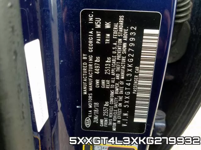 5XXGT4L3XKG279932 фото 2