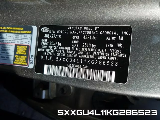 5XXGU4L11KG286523 фото 2