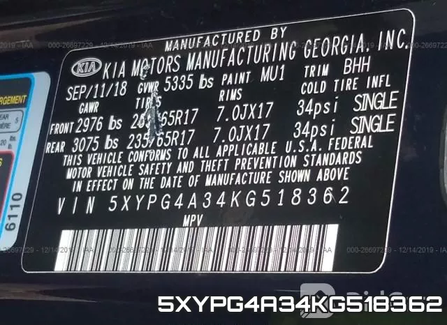 5XYPG4A34KG518362 фото 10