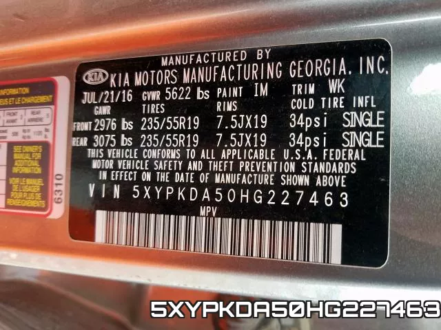 5XYPKDA50HG227463 фото 2