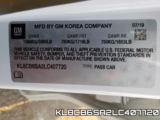 KL8CB6SA2LC407720 фото 2