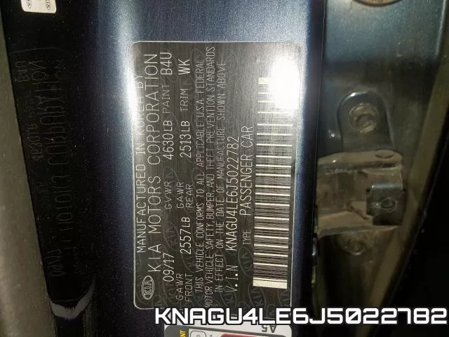 KNAGU4LE6J5022782 фото 2