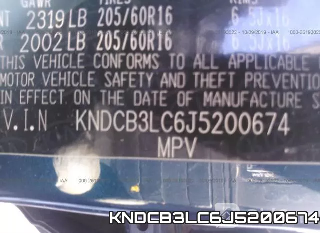 KNDCB3LC6J5200674 фото 10