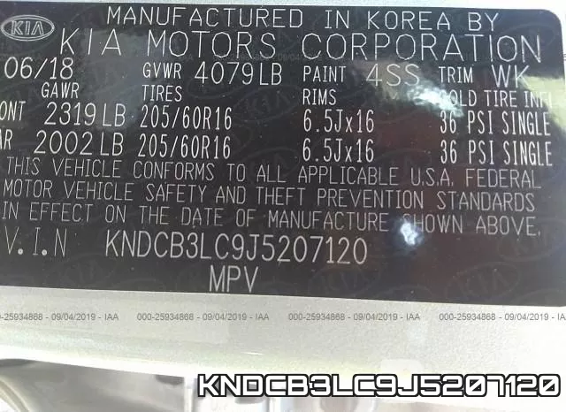 KNDCB3LC9J5207120 фото 10
