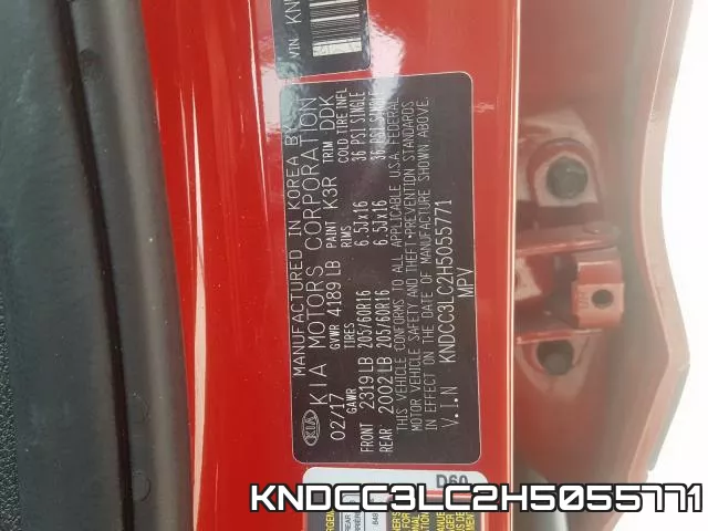 KNDCC3LC2H5055771 фото 2