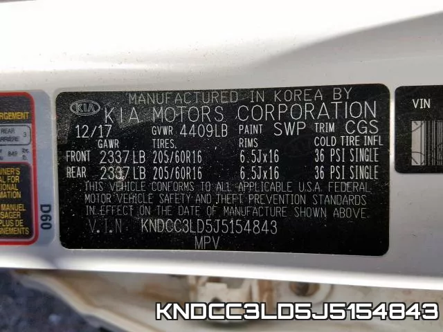 KNDCC3LD5J5154843 фото 2